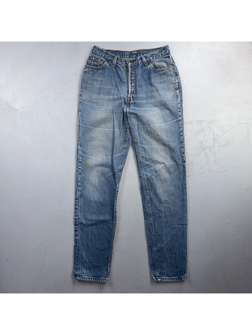 Levis 501 Vintage 80s USA XX Straight Leg Jeans Blue Med Wash Womens Act 29x32